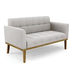 Imagem de Sof  Namoradeira 2 Lugares Base De Madeira Castanho Elisa Vel