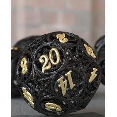 Imagem de JOYLORD DND Dice Set - Elegant Dungeons and Dragons Dice with Tree Vine Dragon Design - Premium Metal DND & D&D Dice