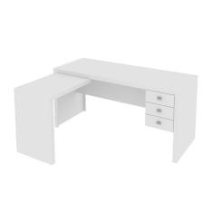Imagem de Mesa para Escritório Home Office ME4106 MDP Branco G69 - Gran Belo