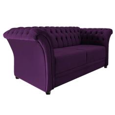 Imagem de Namoradeira Chesterfield Sofia Suede Roxo - Doce Sonho Móveis