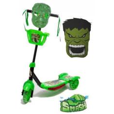 Imagem de Patinete Verde Com Mascara De Herói Do Hulk - Dm Toys