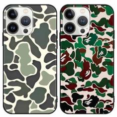 Imagem de Yomjew Pacote com 2 capas de telefone camufladas fofas para iPhone 14 Pro Max de 6,7 polegadas, estética de silicone estético, moderno, antiarranhões, macia, fina, flexível, protetora, à prova de