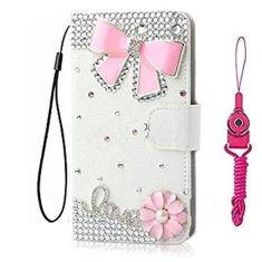 Imagem de Capa para Samsung Galaxy F12, capa de celular, carteira de couro brilhante, capa protetora para celular e alça de pescoço [suporte] [compartimentos para cartões] [fecho magnético] para Samsung Galaxy