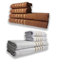 Imagem de 2 Jogos De 4 Toalhas 4 Banho 4 Rosto Montreal 100% Algod?o Mr+br