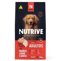 Imagem de Ração Seca Nutrive Frango, Carne e Arroz para Cães Adultos - 20 Kg