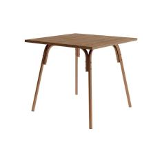 Imagem de Mesa p/ Cozinha 1569 c/ Tampo Madeirado 90cm Rose/Freijo - Carraro