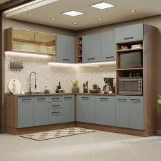 Imagem de Cozinha Completa 459001 Com Armário E Balcão Rustic/Cinza