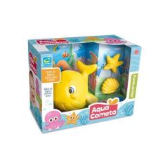 Imagem de Brinquedo Para Banho Kit Baleia Amarela Fundo Do Mar +3 Meses Cometa B