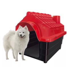 Imagem de Casa Pet Casinha Cachorros Grande Gato Vermelho Dog Médio N5