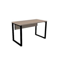 Imagem de Mesa de Escritório Pé Tubular Pe25 em Mdp 170 x 70 cm Cor Noce Naturalle e Base Preta