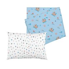 Imagem de Jogo De Lençol Para Carrinho Bublim Baby C/02 Unidades Estampado