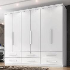 Imagem de Guarda Roupa Casal 6 Portas 6 Gavetas Maximus Plus Branco Absoluto