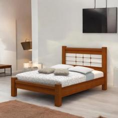 Imagem de Cama Casal Moderna Verona Cinamomo E Off White - Mobiliar Home Shop