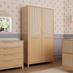 Imagem de Guarda Roupa Infantil 2 Portas Mdf Carvalho Malva Linha Indy - Quater