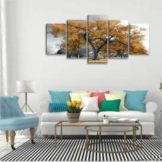 Imagem de Quadros Decorativos Sala Quarto Árvore Da Vida  Ouro