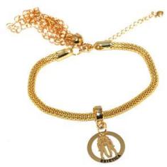 Imagem de Pulseira Pingente Berloque Estética Beleza Folheado Ouro 18k