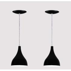 Imagem de Kit 02 Lustres Pendente Gota em Alumínio -  Fosca