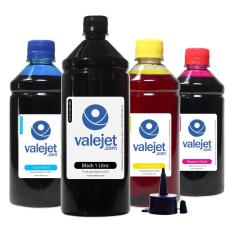 Imagem de Kit 4 Tintas L655 para Epson Bulk Ink Black 1 Litro Coloridas 500ml Valejet