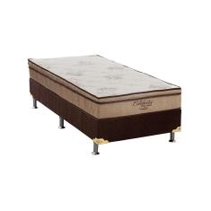 Imagem de Cama Box Solteiro: Colchão Molas Ortobom SuperPocket Celebrita + Base crc Suede Brown(88x188)