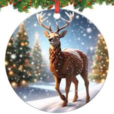Imagem de RQYIX Decorações de árvore de Natal 2024 Ornamento de Natal exclusivo para decoração de árvore para famílias e amigos