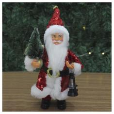 Imagem de Boneco Natal Papai Noel Com Brilho Vermelho Em Tecido 22cm - Gici Chri