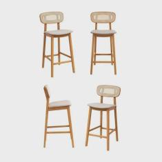 Imagem de Kit 04 Banquetas Liz Cabecasa Madeiramadeira