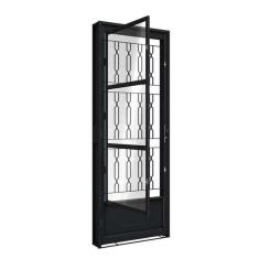 Imagem de Porta De Giro De A o Com Postigo 215 X 85 X 6,5 Cm Preto Esqu