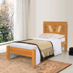 Imagem de Cama De Solteiro Madeira Maciça Magnolia Imbuia