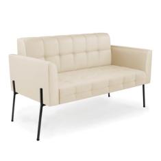 Imagem de Sofá Namoradeira 2 Lugares Base Pé de Ferro Preto Elisa Corino D03 - D'Rossi