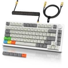 Imagem de Teclado para jogos ATTACK SHARK K85 Rapid Trigger 75% com fio cinza