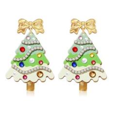 Imagem de CENAPOG Brincos de Natal de acrílico para mulheres, lindos brincos de enfeite de rena, pompom, acessórios de joias de Natal, fantasias, presentes, Acrílico, Sem pedra preciosa
