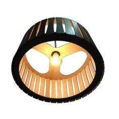 Imagem de Lustre Luminária Pendente de Madeira MDF Mod. Madri Tabaco
