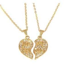 Imagem de Colar Cordão Amizade Minha Amiga Best Friends Folheado 18k