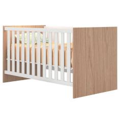 Imagem de Berço Americano Mini Cama Doce Sonho Carvalho Toq Rústico / Branco 1344 Qmovi