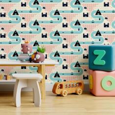 Imagem de Papel De Parede Adesivo Infantil Vila N09047 Rolo 0,58X3M