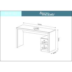 Imagem de Mesa Escritório 2 Gavetas Tecno Mobili 