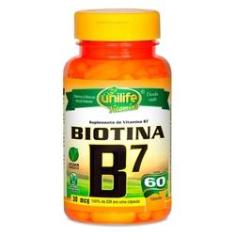 Imagem de Vitamina B7 Biotina 60 Cápsulas Vegetarianas - Unilife