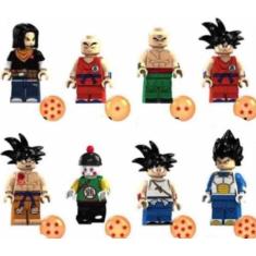 Imagem de Bonecos Blocos De Montar Goku Vegeta Chiaotzu Dragon Ball - Mega Block