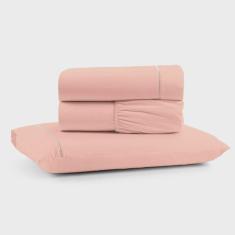 Imagem de Jogo de Lençol Solteiro Mirante 100% Algodão 3 Peças - Rosa