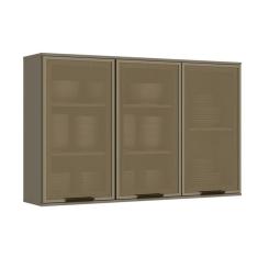 Imagem de Modulo Cozinha Henn Connect Armario 3 Portas De Vidro Duna