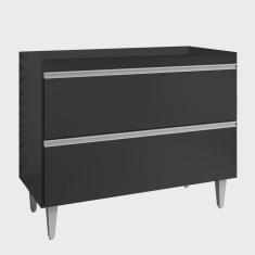 Imagem de Balcão de Cozinha Para Pia 100cm Sem Tampo Julia M24 Preto - Mpozenato