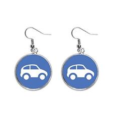 Imagem de Brincos femininos Energy Vehicles Protect Environment Pattern Ear Pendente Silver Drop Jewelry