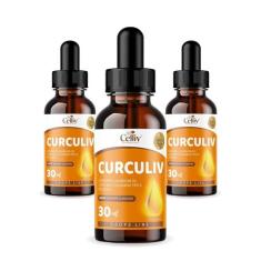 Imagem de 3x Curculiv - Cúrcuma e Colágeno Tipo II Gotas 30ml Celliv