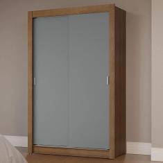 Imagem de Guarda-Roupa Solteiro 2 Portas Correr Rustic/Cinza