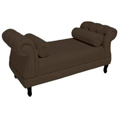 Imagem de Recamier Namoradeira Istambul Para Quarto Closet 195 cm Corano Marrom - DL Decor