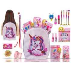 Imagem de Kit Completo de Maquiagem Infantil - Diversão e Beleza - Bazar na Web