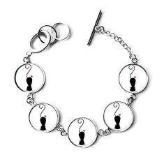 Imagem de DIYthinker Pulseira de animal Sihouette em forma de coração com pingente de joia