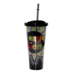 Imagem de Copo Purpurina Com Canudo Carpe Diem 650 Ml Unika