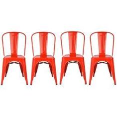 Imagem de Kit 4 Cadeiras Design Tolix Metal Pelegrin Pel-1518