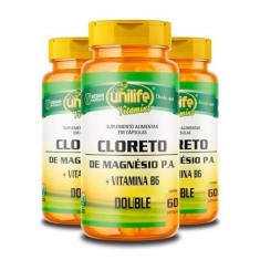 Imagem de Kit 3 Cloreto de magnésio P.A. 800mg Unilife 60 cápsulas